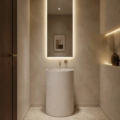taj-mahal-quartzite-pedestal-sink-powder-room-scene taj-mahal-quartzite-pedestal-sink-powder-room-scene