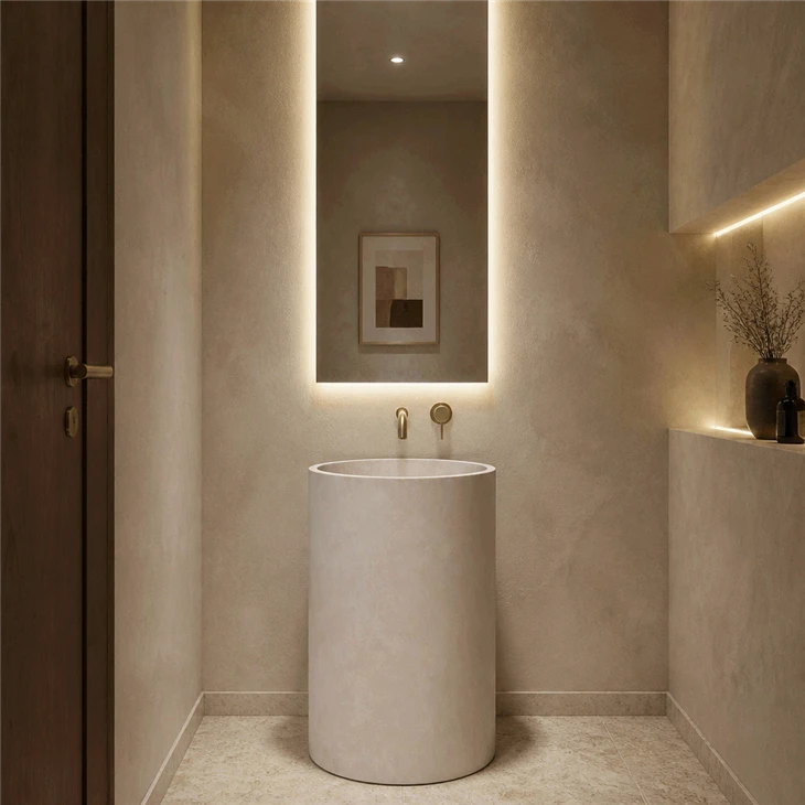 taj-mahal-quartzite-pedestal-sink-powder-room-scene